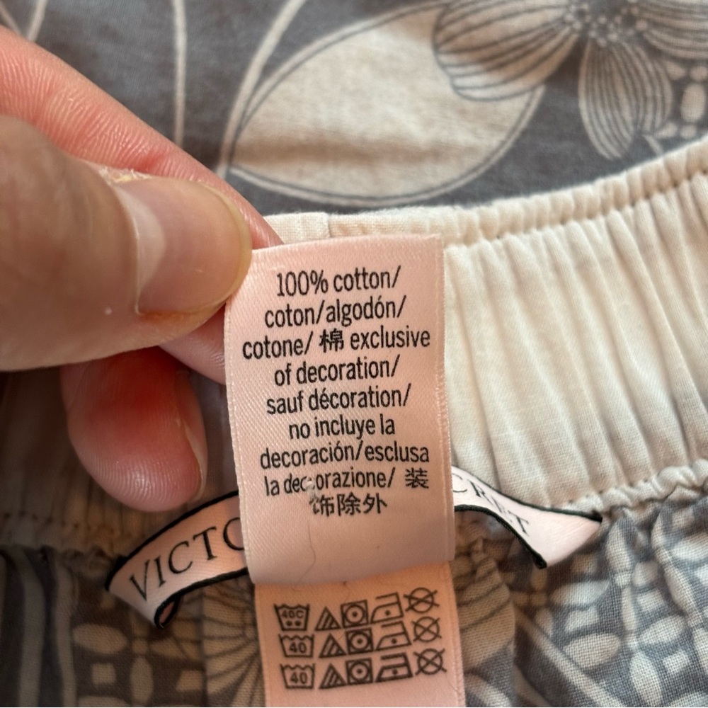 Victoria's Secret Gray Floral Pajama pants - Picture 3 of 4